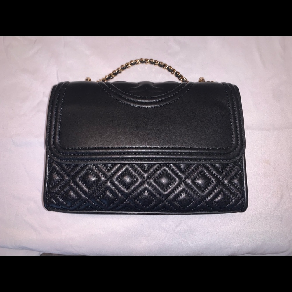 Tory Burch Fleming Small Convertible Shoulder Bag Black